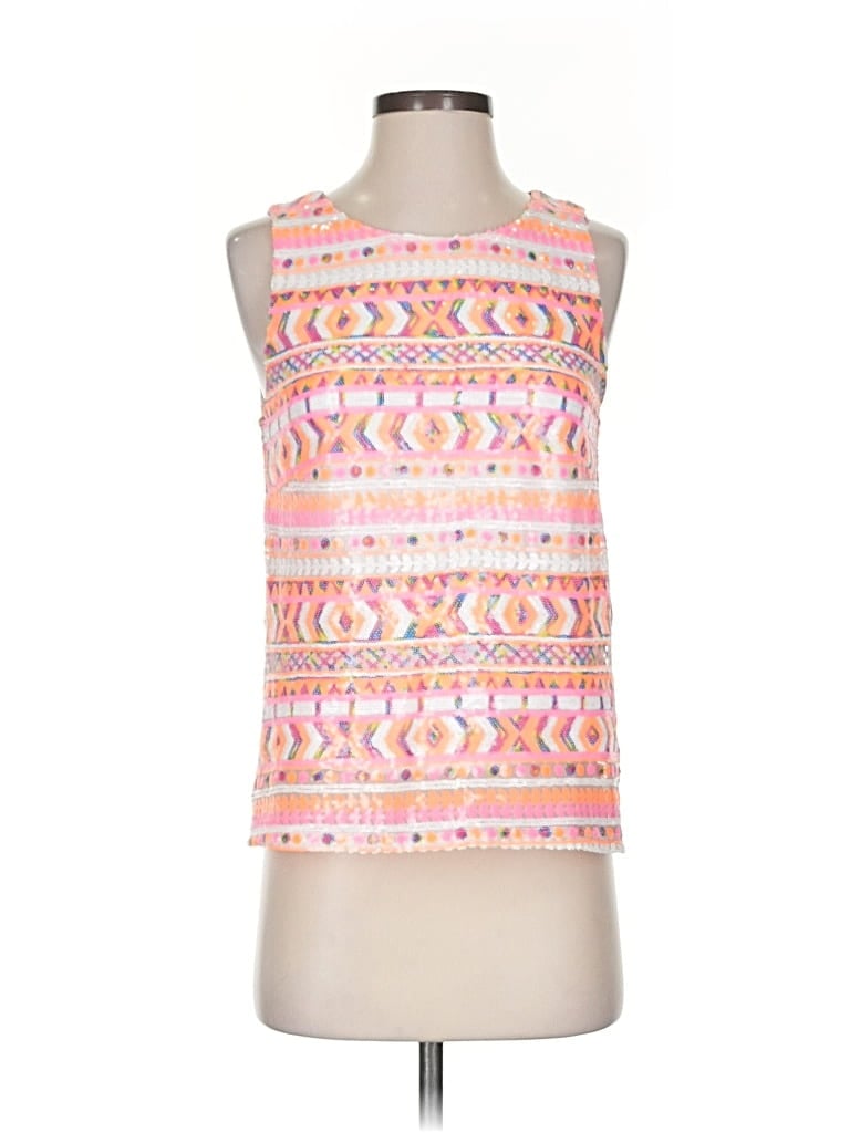 Pre-owned Miami Sleeveless Top Pink Halter Neckline Tops