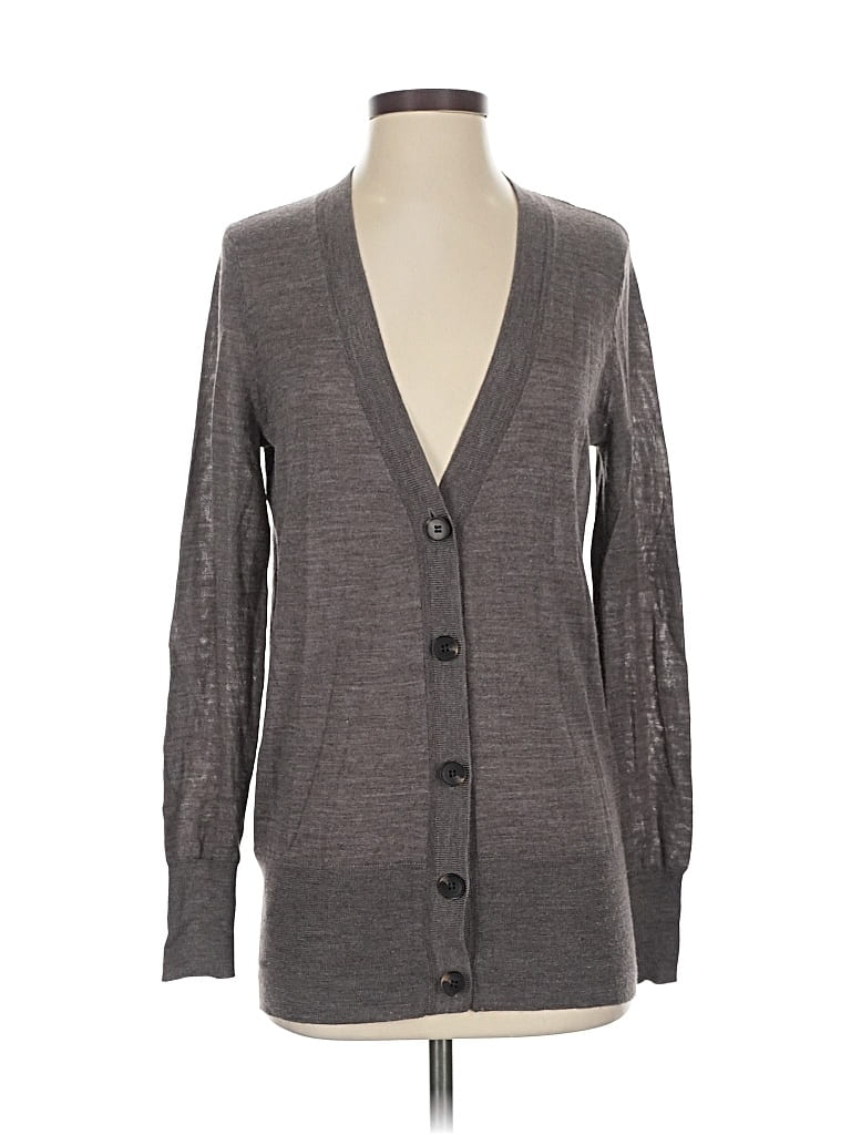 Pre-owned Ann Taylor Loft Cardigan Sweater In Gray