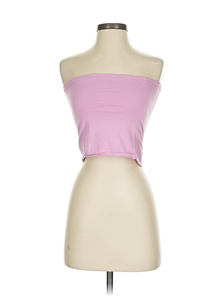 Pre-owned Divided By H&m Tube Top Pink Strapless Neckline Tops