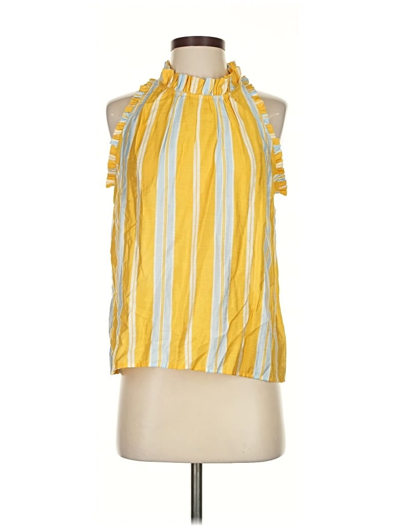 ANN TAYLOR Pre-owned Sleeveless Blouse In Yellow