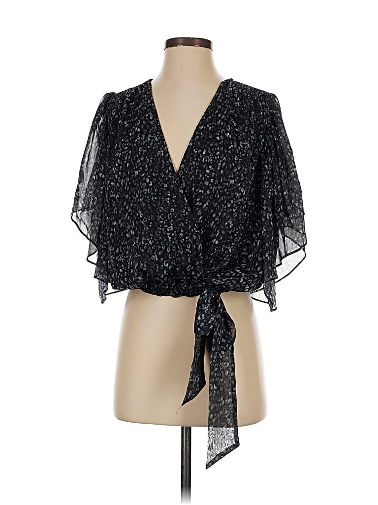 Pre-owned Ramy Brook 3/4 Sleeve Blouse In Black