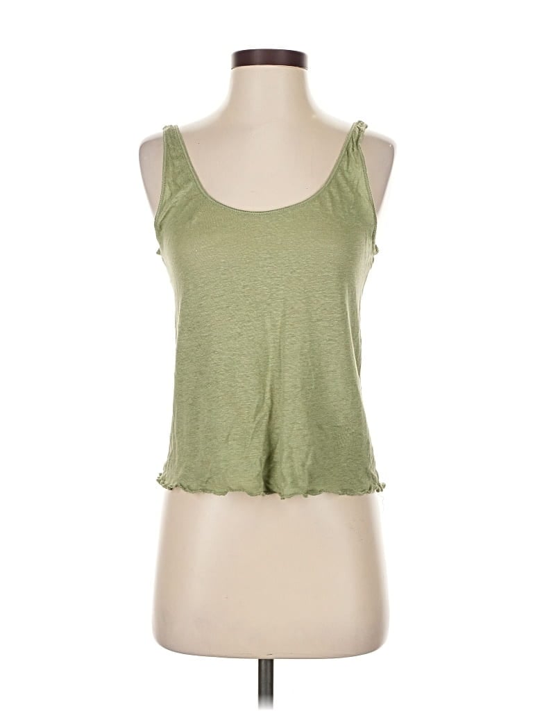 Pre-owned Wilfred Free Tank Top Green Sweetheart Neckline Tops