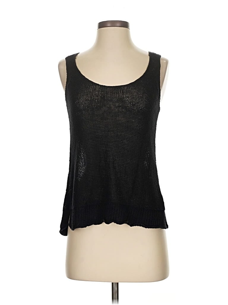 Pre-owned Atm Anthony Thomas Melillo Sleeveless Top Black Scoop Neck Tops