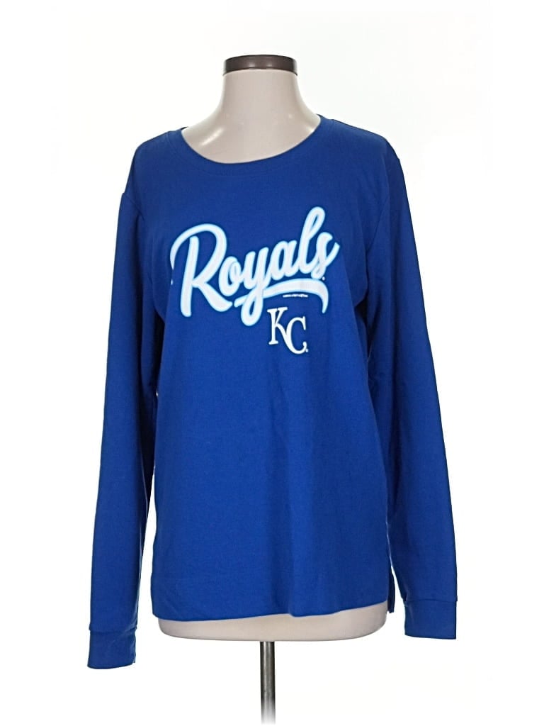 Pre-owned Genuine Merchandise By Team Athletics Long Sleeve T-shirt In Blue