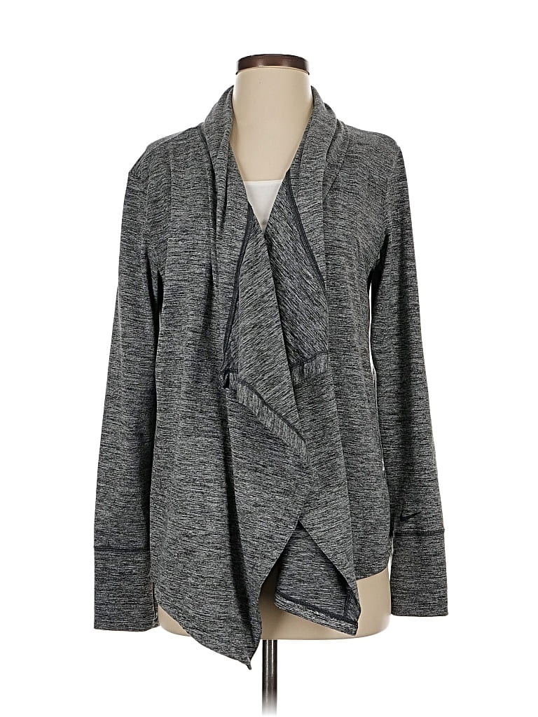 Pre-owned Nike Cardigan Sweater In Gray
