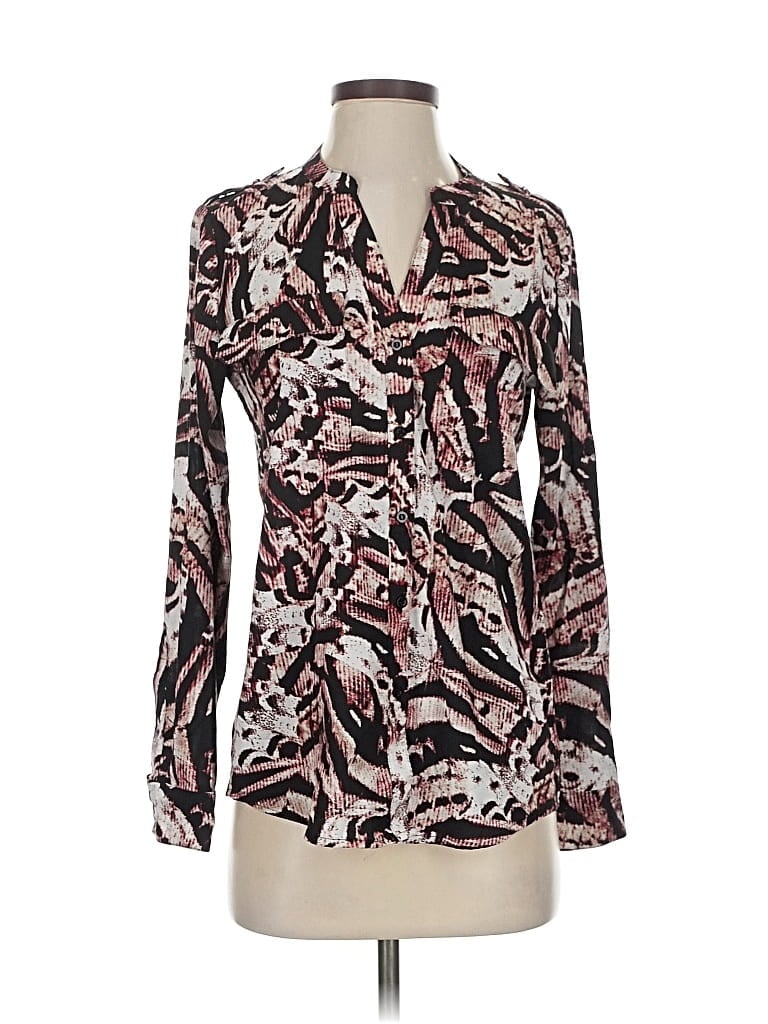 Pre-owned Calvin Klein Long Sleeve Blouse In Black