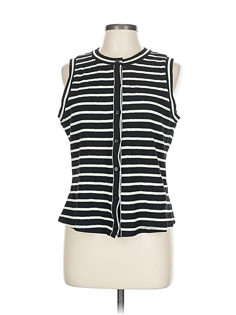 DANIEL RAINN Pre-owned Sleeveless Top Black Keyhole Neckline Tops