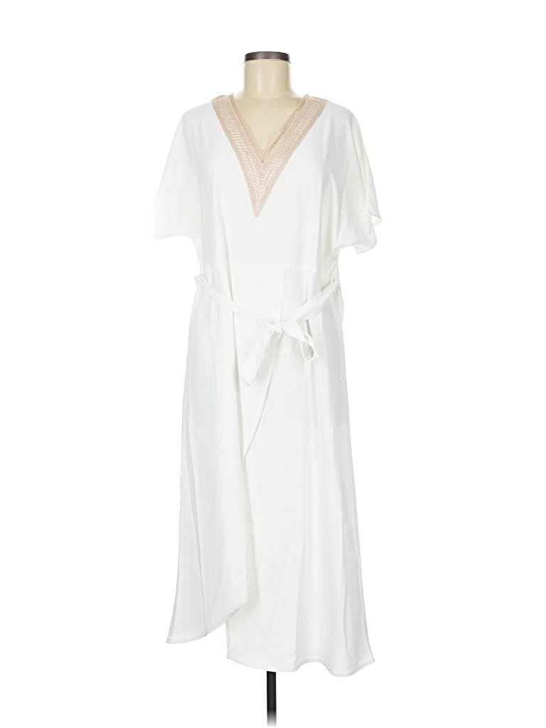 Pre-owned Unbranded Casual Dress In White