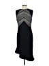 L'Agence Chevron-herringbone Black Cocktail Dress Size 8 - photo 2