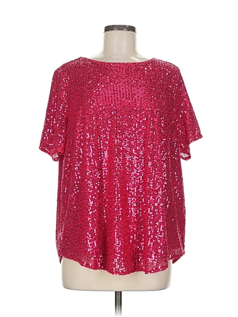 Pre-owned Torrid Short Sleeve Blouse In Pink
