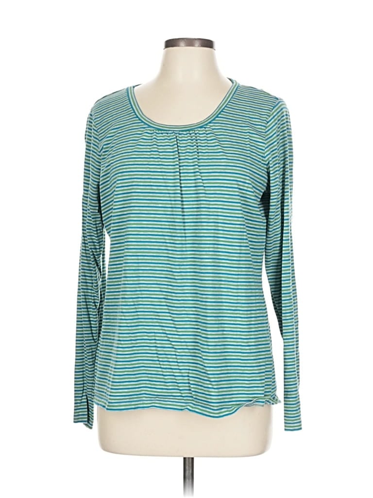 Pre-owned L.l.bean Long Sleeve Henley Shirt In Green