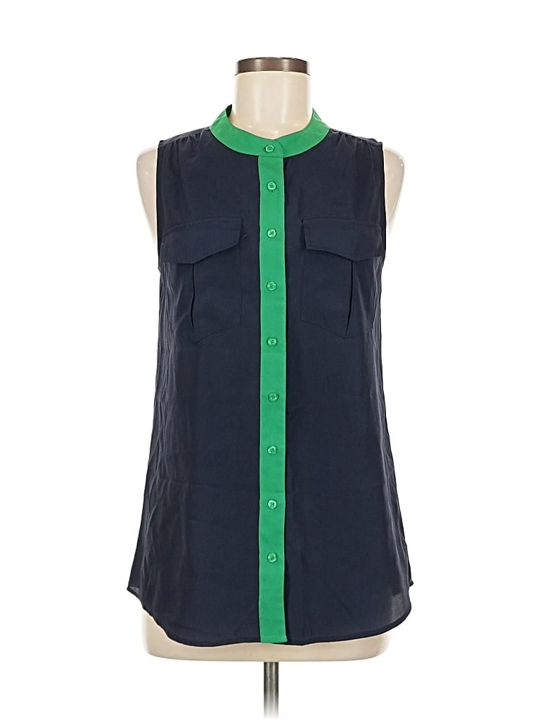 Pre-owned J.crew Factory Store Sleeveless Blouse In Green
