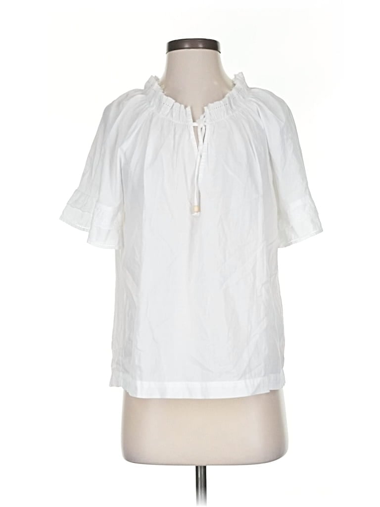 Tuckernuck Short Sleeve Blouse In White