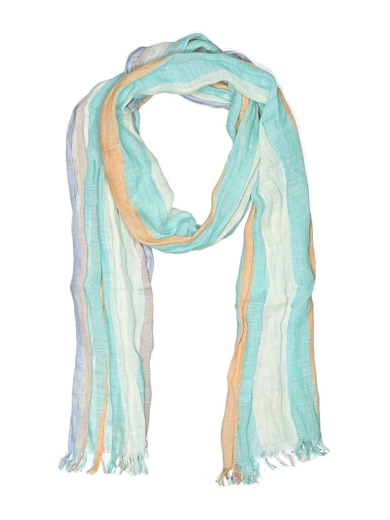 Pre-owned Puro Lino Scarf In Blue