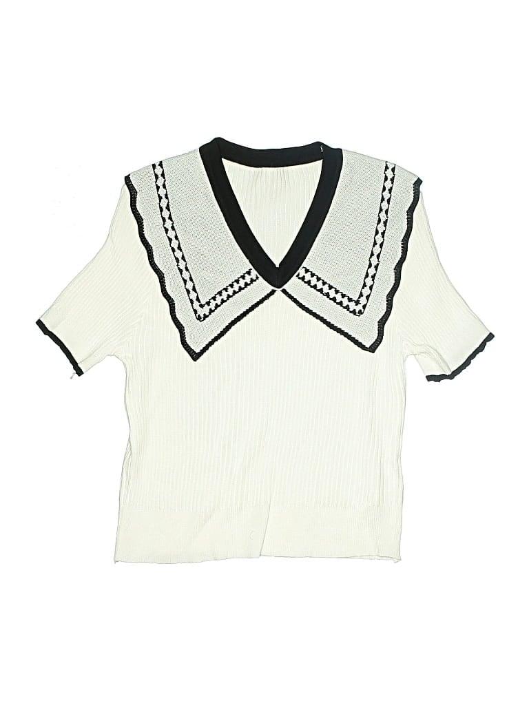 Pre-owned Unbranded Kids' Pullover Sweater In White