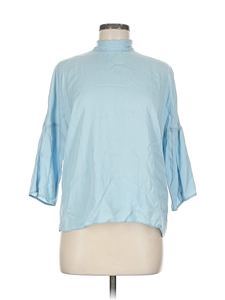 Pre-owned Tibi 3/4 Sleeve T-shirt In Blue