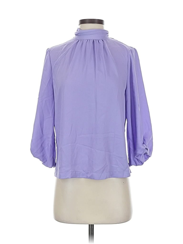 Pre-owned Prolōgue 3/4 Sleeve Blouse In Purple