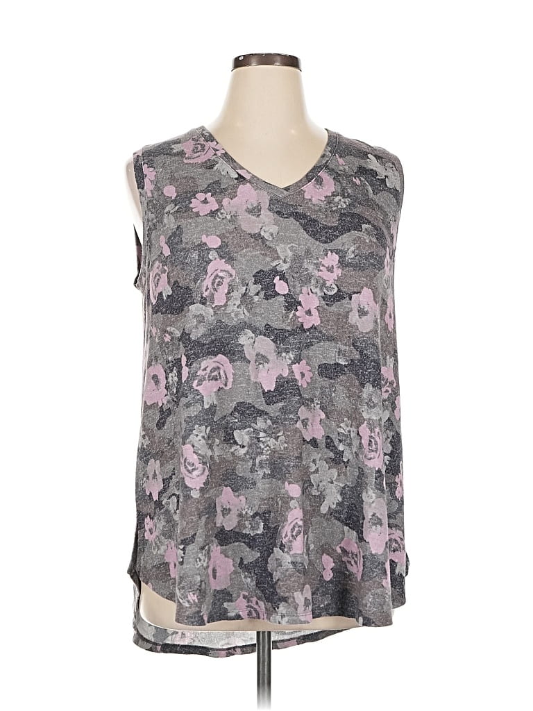 Pre-owned Lane Bryant Sleeveless Blouse In Gray