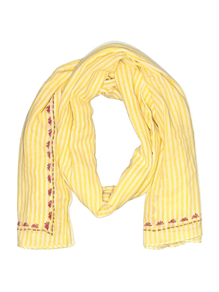 Pre-owned Monoprix Femme Scarf In Yellow