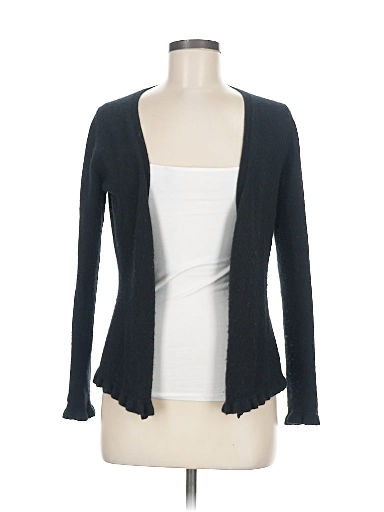 Pre-owned Peck & Peck Cashmere Cardigan Sweater In Black