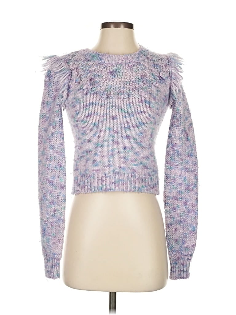 Pre-owned Loveshackfancy Pullover Sweater In Purple