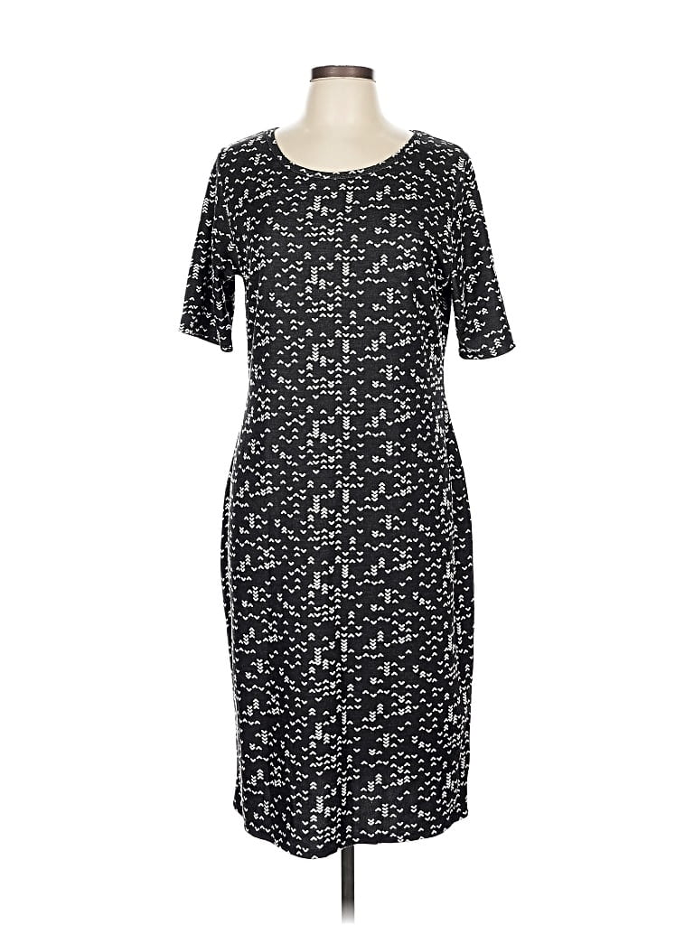 Pre-owned Lularoe Casual Dress In Black