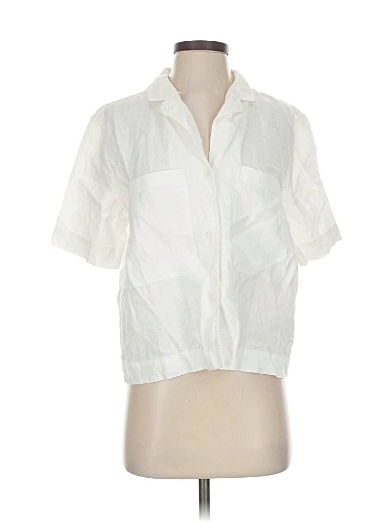 EVERLANE Pre-owned Short Sleeve Blouse In White