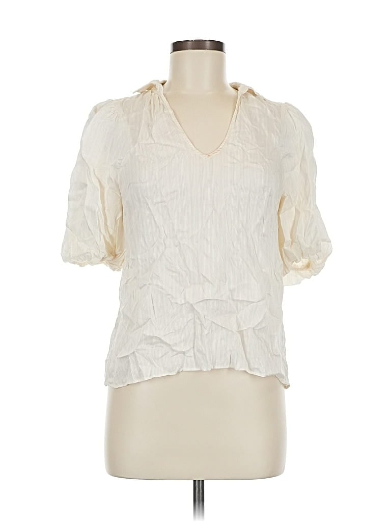 INTERMIX Pre-owned Short Sleeve Blouse In White