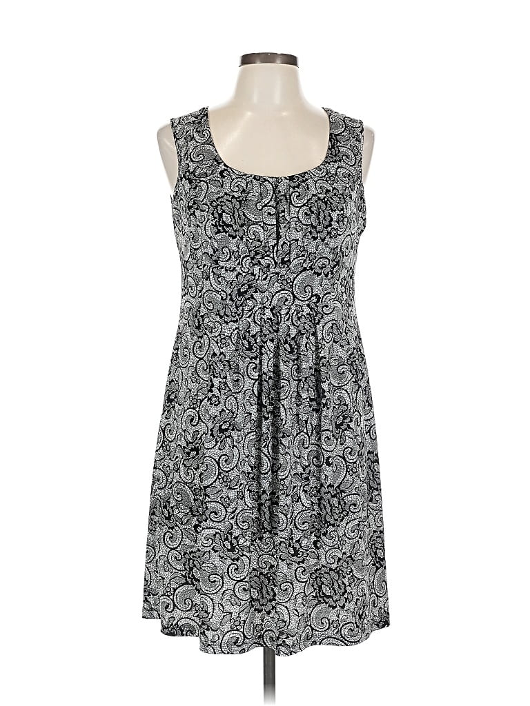 Pre-owned En Focus Studio Casual Dress In Gray