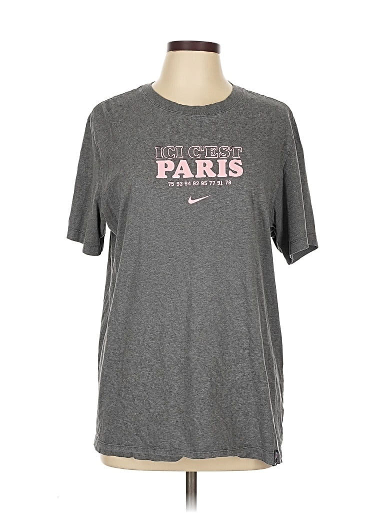 Pre-owned Nike Short Sleeve T-shirt In Gray
