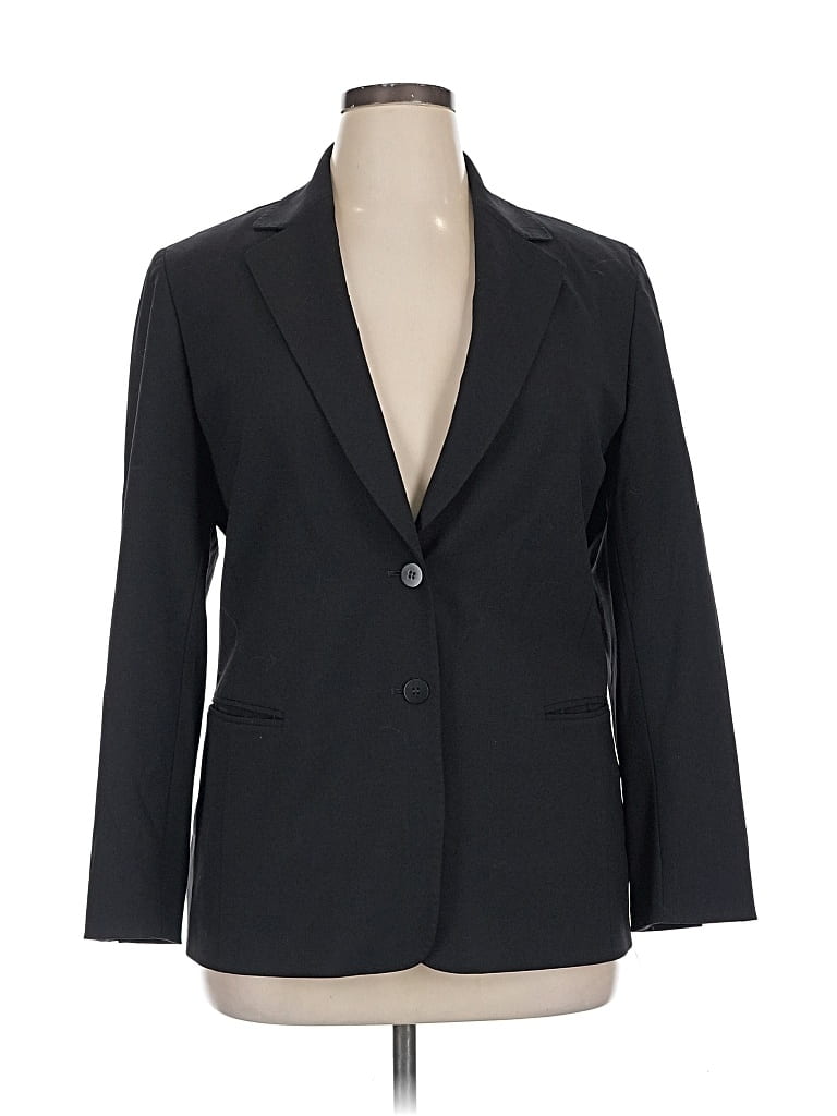 Pre-owned Lafayette 148 Wool Blazer Jacket In Black
