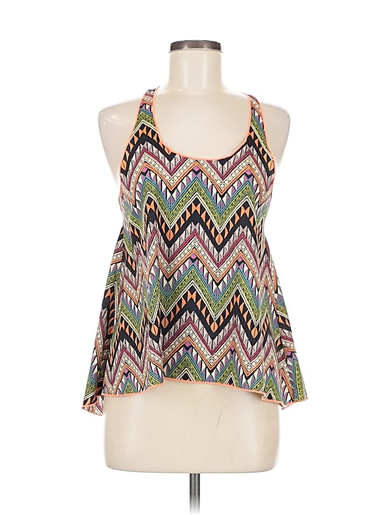 Pre-owned Vintage Havana Tank Top Green Halter Neckline Tops