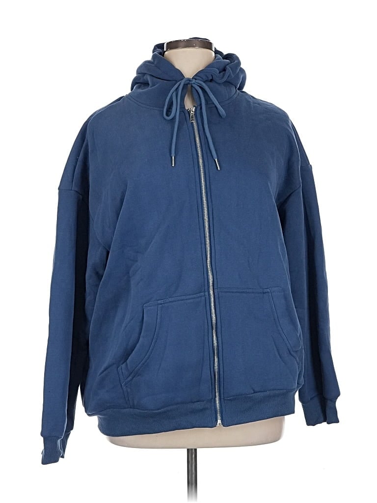 Pre-owned Anrabess Zip Up Hoodie In Blue