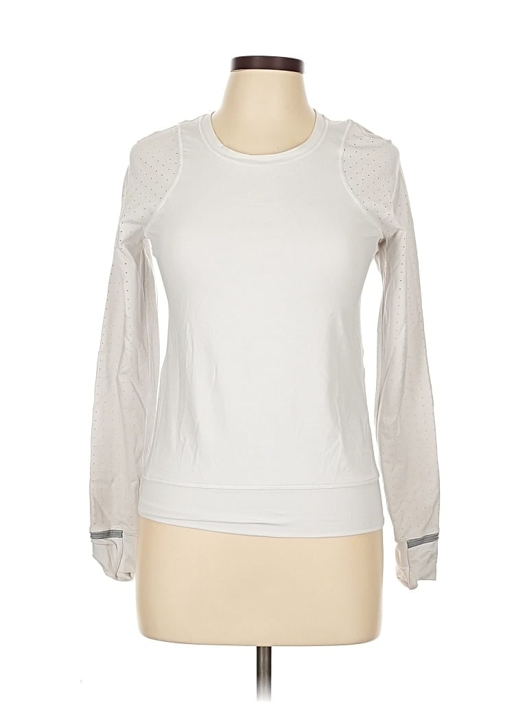 Pre-owned Lululemon Athletica Long Sleeve T-shirt In White