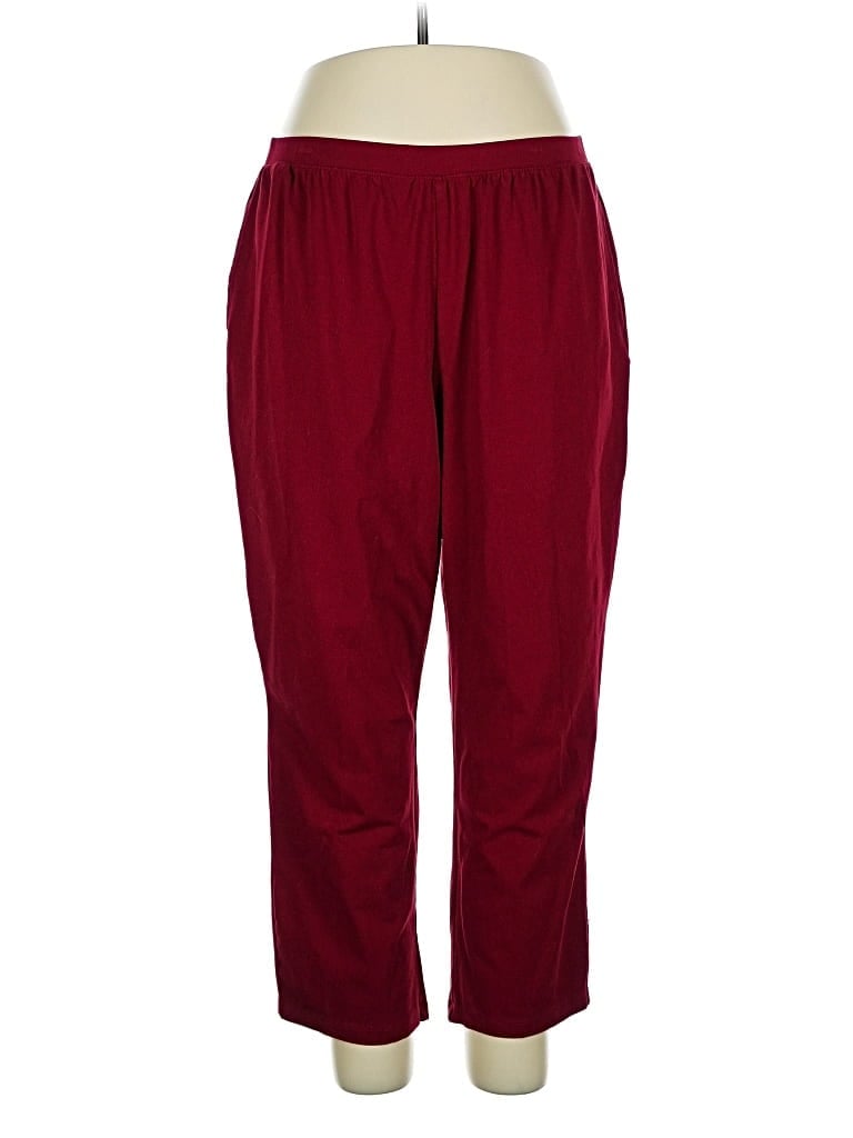 Pre-owned Catherines Casual Pants In Burgundy