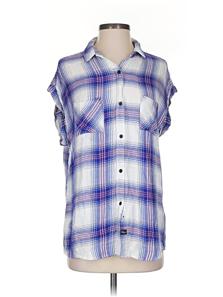 Pre-owned Rails Short Sleeve Button Down Shirt In Blue