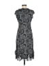 CDC Apparel Paisley Gray Black Cocktail Dress Size 8 - photo 2