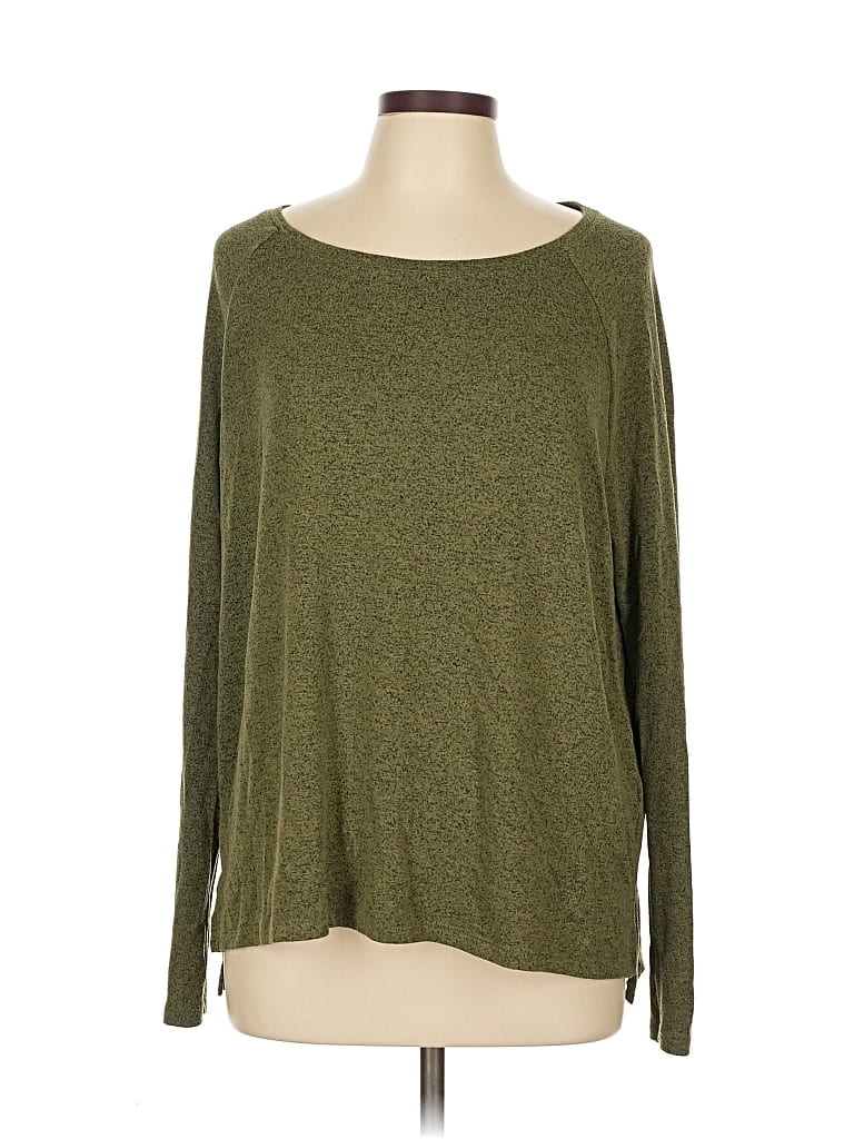 OLD NAVY Pre-owned Long Sleeve Top Green Boatneck Tops