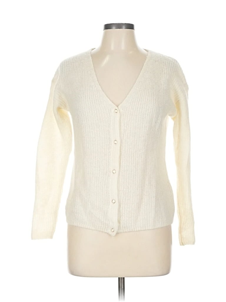 Pre-owned Wilfred Cardigan Sweater In White