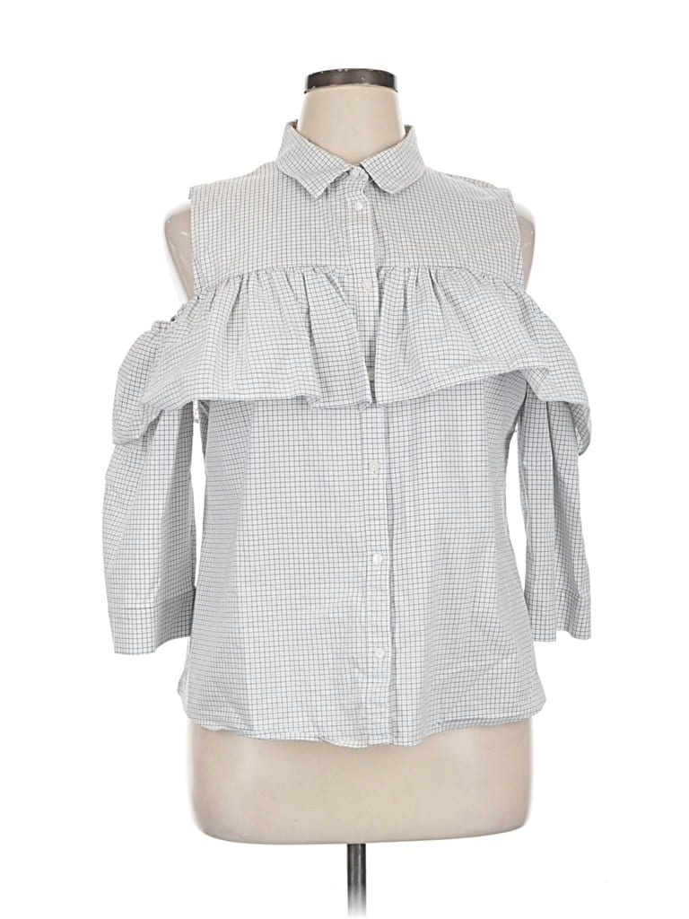 WORTHINGTON Pre-owned 3/4 Sleeve Blouse In Gray