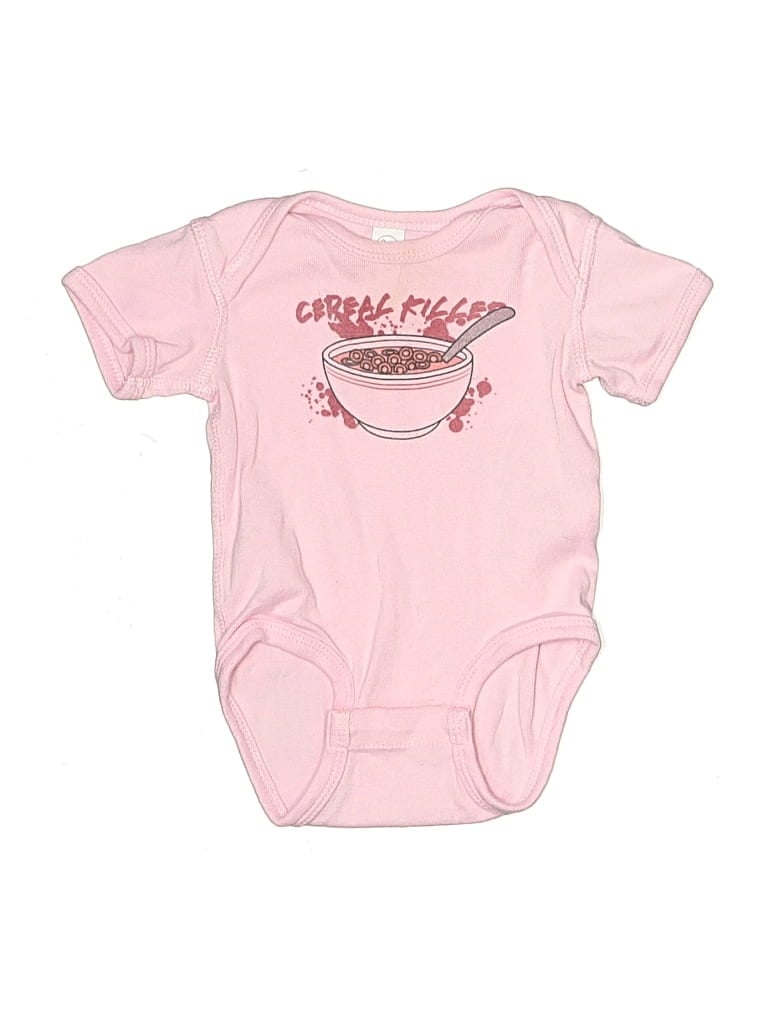 RABBIT SKINS Pre-owned Babies' Short Sleeve Onesie In Pink