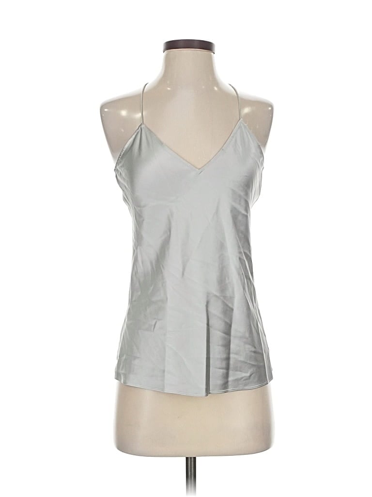 Pre-owned Theory Sleeveless Top Silver Halter Neckline Tops