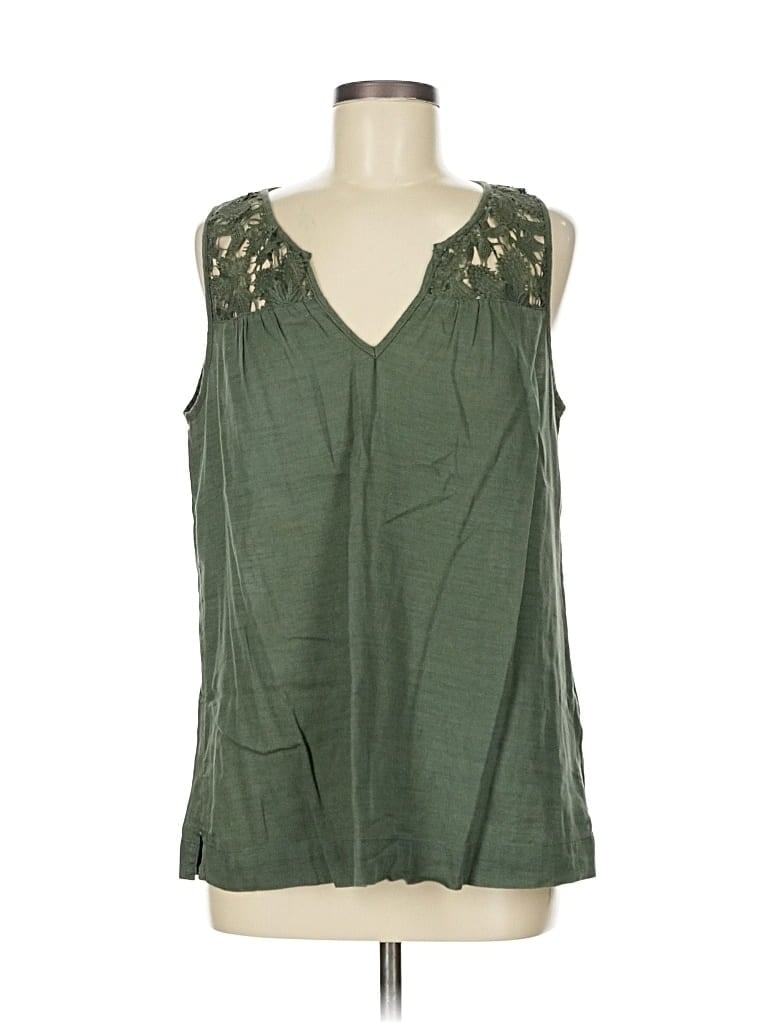 Pre-owned Gap Outlet Sleeveless Blouse In Green