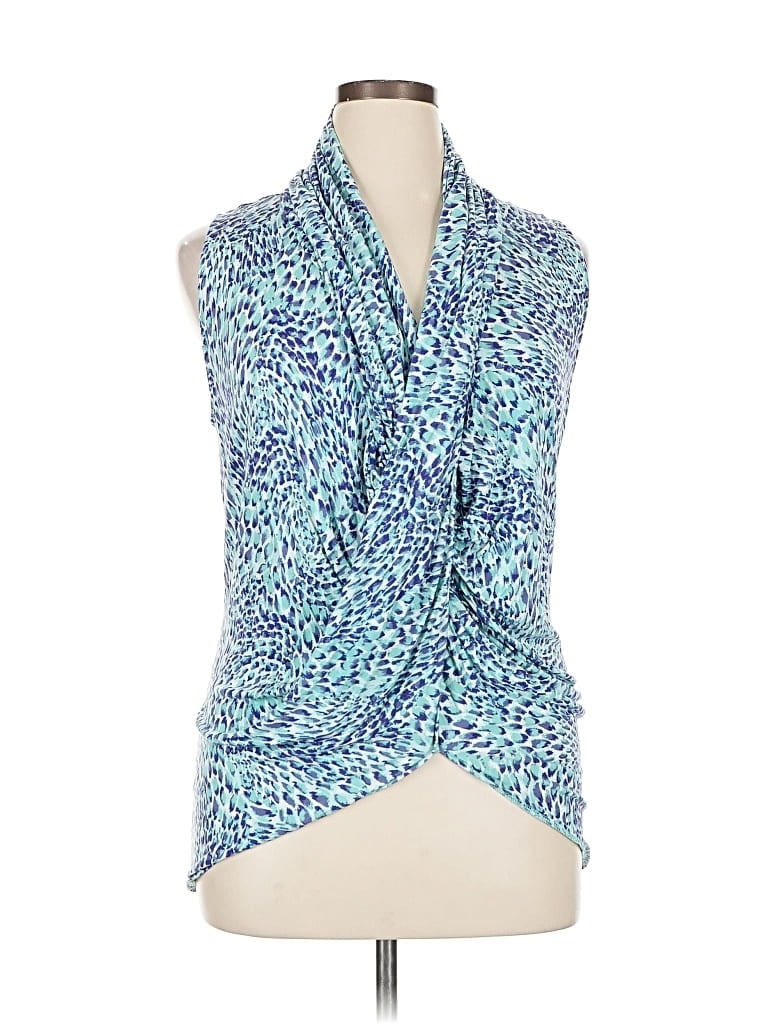 Pre-owned Jennifer Lopez Sleeveless Blouse In Blue