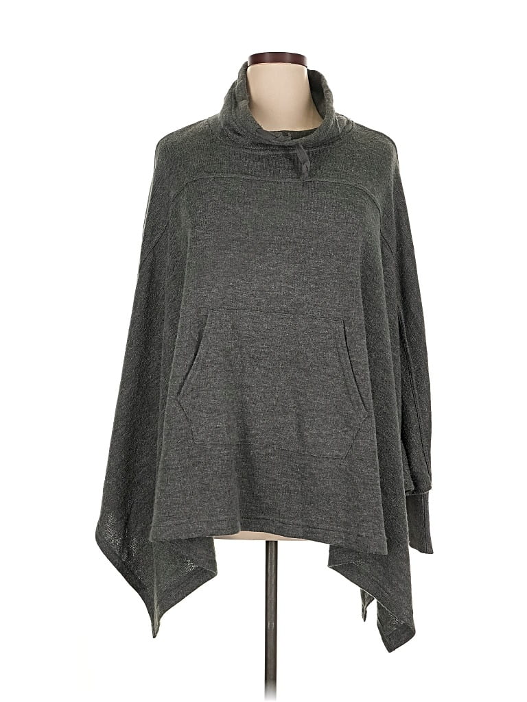 Pre-owned Melloday Poncho In Gray