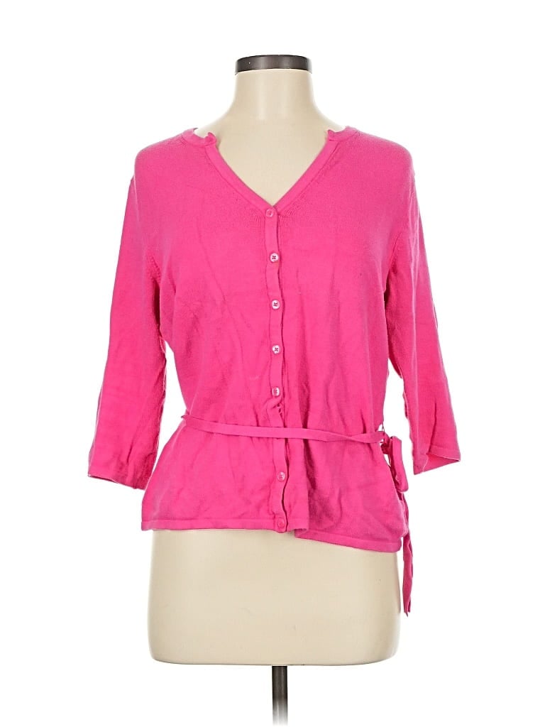 Pre-owned George Cardigan Sweater In Pink