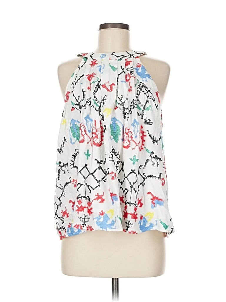 Pre-owned Romeo & Juliet Couture Sleeveless Blouse In White