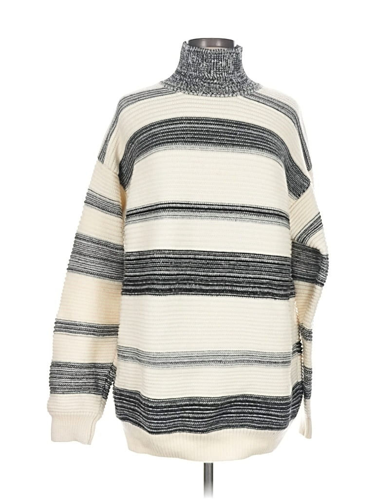 Pre-owned Brandon Maxwell Wool Pullover Sweater In White