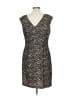 Halo 100% Polyester Animal Print Black Cocktail Dress Size L - photo 2