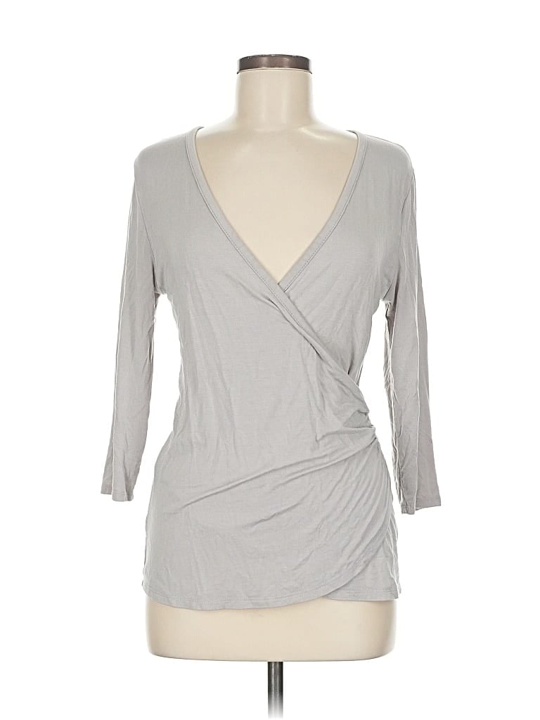 Pre-owned Modcloth 3/4 Sleeve T-shirt In Gray